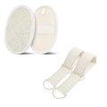 Natural Loofah Exfoliating Back Scrubber, Loofah Sponge Pads Body Sponge Scrubber for Men and Women,2Pcs