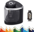 MOONSUN 1 Hole Pencil Sharpener Battery Powered,  Assorted Colors