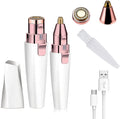 MOONSUN Eyebrow Beard Sideburn Mustache Trimmer Clipper Grooming Groomer Kit Electric Shaver for Men Women  Rechargeable Razor Waterproof Painless Epilator Nose Hair Removal Remover Facial Body