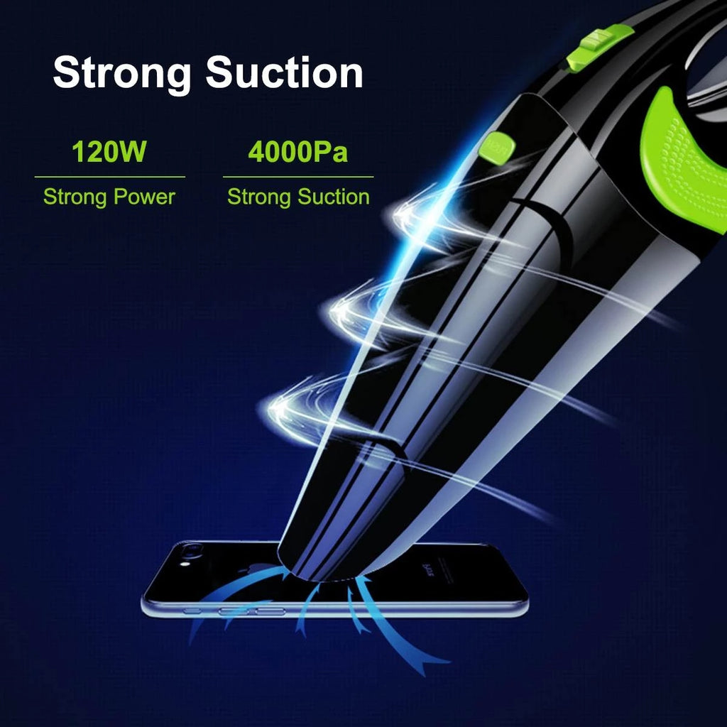 Portable Car Vacuum Cleaner, Handheld Cordless Rechargeable Car Vacuum, for Home, Car, Office Travel Cleaning, Black