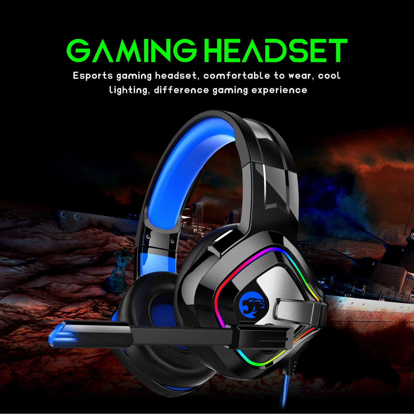 Gaming Headset for PS4 PS5 Xbox One, Gaming Headphone with Mic Stereo Surround Sound Headphones Noise Canceling,Black