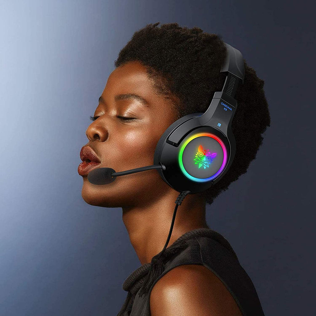 Gaming Headset with Microphone, Noise Canceling Headphones for PC Mac Computer Gamers Over-Ear Headphones for PC, Laptop, PS4, PS5, Xbox One