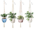 MOONSUN Woven Plant Hanger Basket Pot, Plant Hanger Indoor Hanging ,Hanging Flower Planter Pot Holder New Woven Hanging Basket Planter Woven Plant Storager Basket Indoor Outdoor Flower Holder Home Decoration