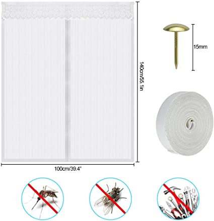 MOONSUN Anti Mosquito net Screen, Window Screen Netting for Indoor ,DIY Glass Fiber Screen Mosquito Bug Room Curtain Mesh