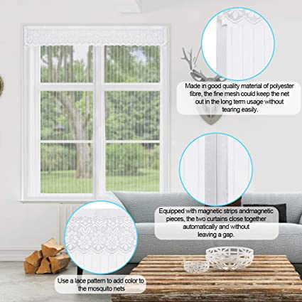 MOONSUN Anti Mosquito net Screen, Window Screen Netting for Indoor ,DIY Glass Fiber Screen Mosquito Bug Room Curtain Mesh