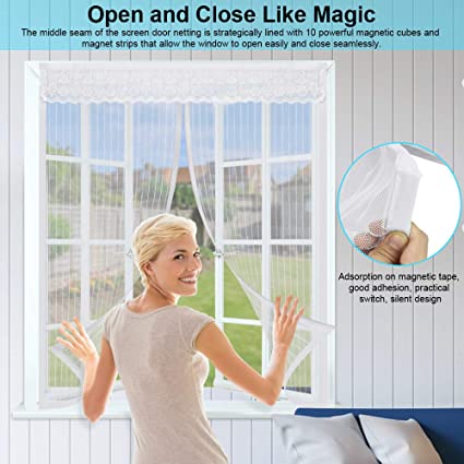 MOONSUN Anti Mosquito net Screen, Window Screen Netting for Indoor ,DIY Glass Fiber Screen Mosquito Bug Room Curtain Mesh