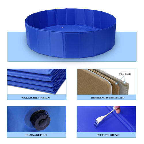 MoonSun Portable Pet Dog Swimming Pool Pet Bath Pool for Puppy Washing PVC Outdoor Durable Bathing Tub Kid Pool for Dogs