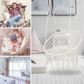 MOONSUN Hammock Chair Macrame Swing Max 330 Lbs Hanging Cotton Rope Hammock Swing Chair for Indoor and Outdoor