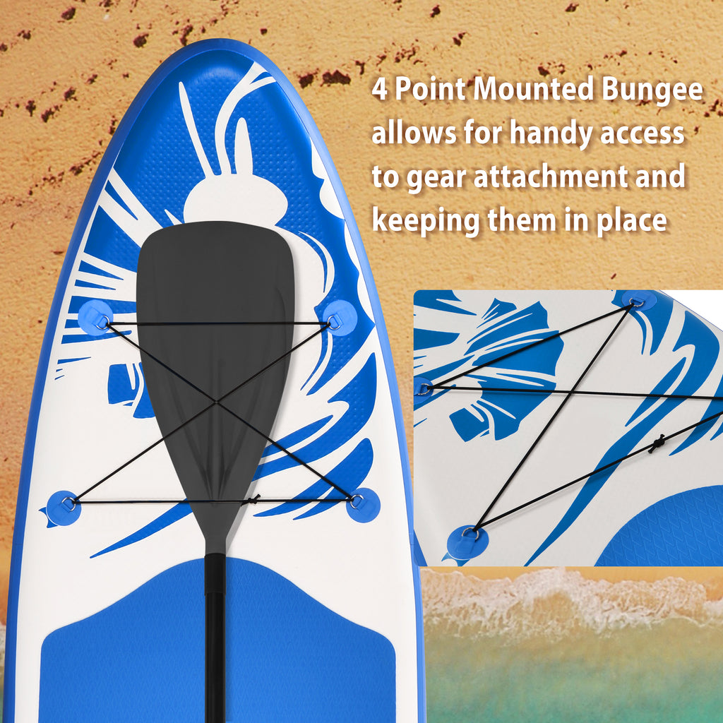 MOONSUN Inflatable Stand Up Paddle Board 10' x 30'' x 6'' Ultra-Light SUP, Non-Slip Deck, Premium SUP Accessories, Bottom Fin for Paddling, Leash, Hand Pump and Backpack, Youth & Adult Standing Boat