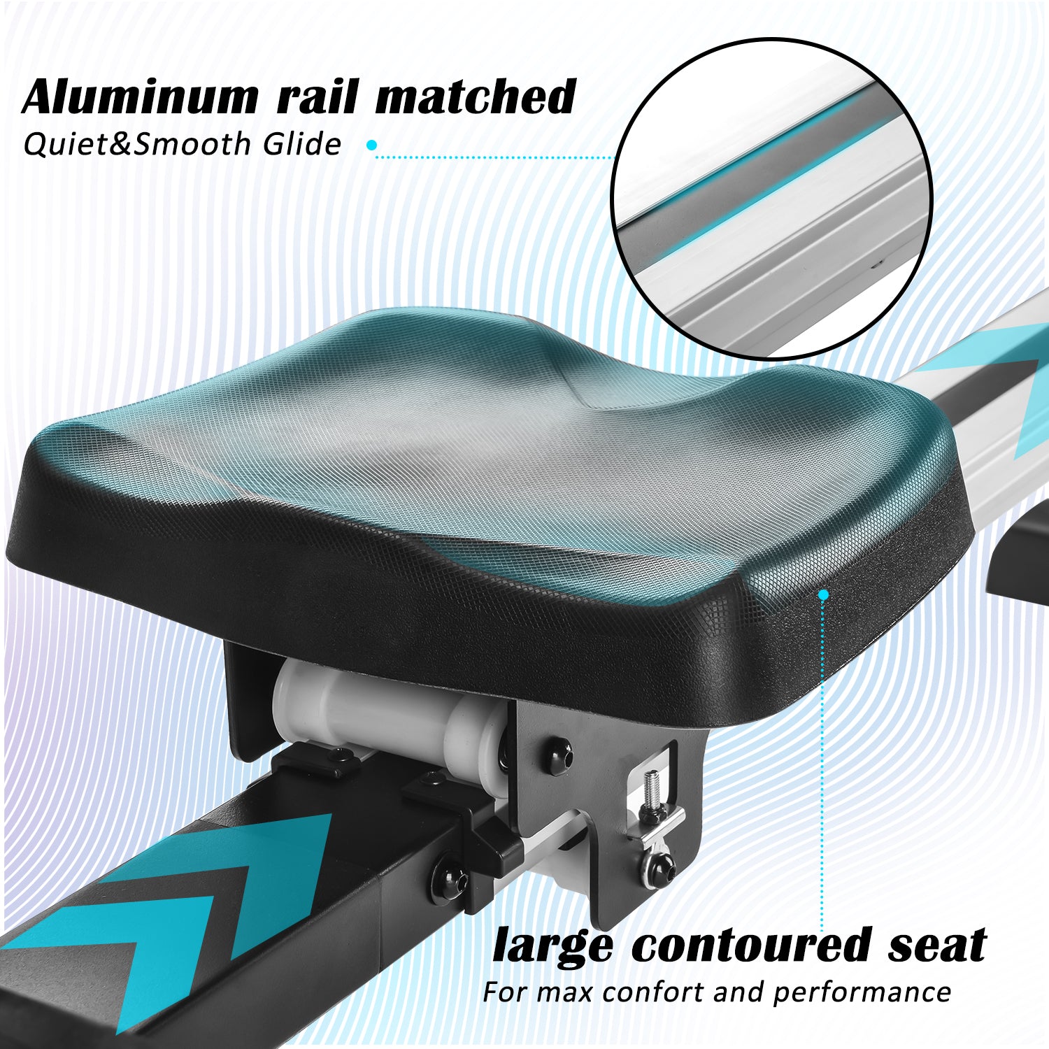 MOONSUN Rowing Machine Indoor Rower with Magnetic Tension System,LED Monitor and 8-level Resistance Adjustment Equipment