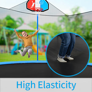 MOONSUN Trampoline for Kids Adults, Trampolines with Safety Enclosure Net, Basketball Hoop and Ladder, 8FT 10FT 12FT 14FT 15FT 16FT Outdoor Heavy-Duty Trampoline, ASTM & Chemical Test Approved