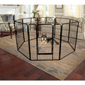 Moonsun Dog Pet Frame Fence ,Heavy Duty Large Indoor Metal Puppy Dog Run Fence / Iron Pet Dog Playpen, Strong Metal Frame Kennel Durable Indoor & Outdoor Kennel for Large Dogs